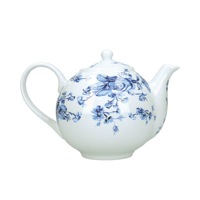  Blau-weiße Rosen-Teekanne zum Kombigeschirr