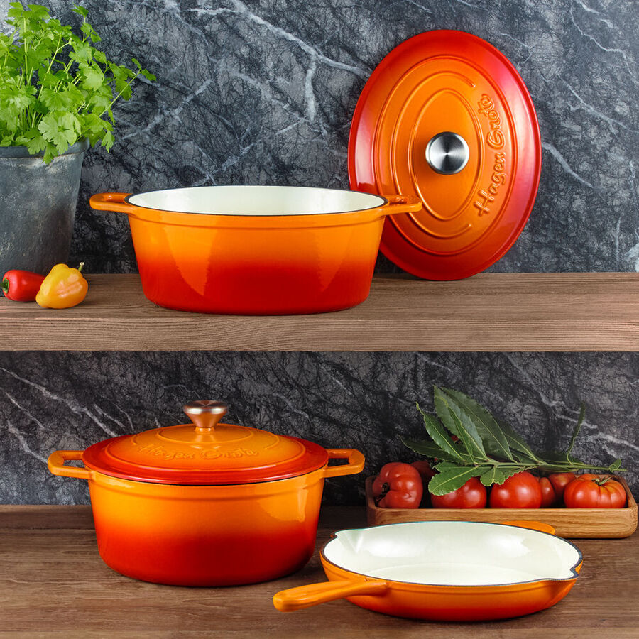 3-teiliges Gusseisen-Topfset Bild 5