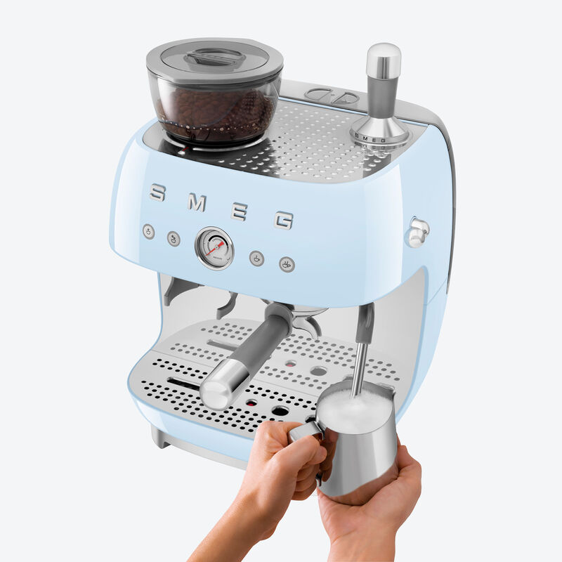 SMEG-Siebträgermaschine mit Kaffeemühle, Espressomaschine Bild 3