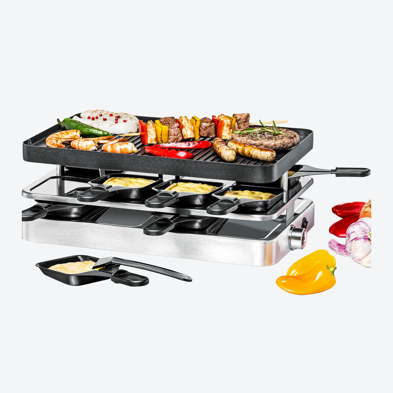Hochleistungs-Raclette mit Wende-Grillplatte für vielfältige Zubereitungen Bild 3