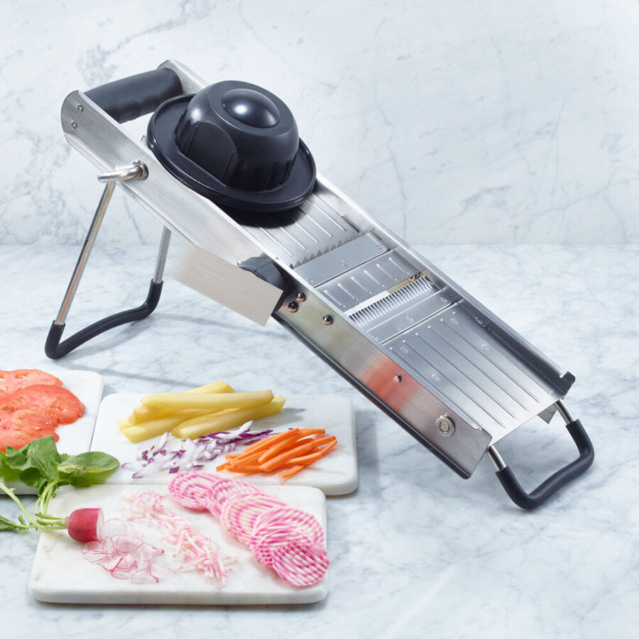 Profi Edelstahl-Mandoline: Hobeln, Reiben, Schneiden ohne Klingenwechsel Bild 5