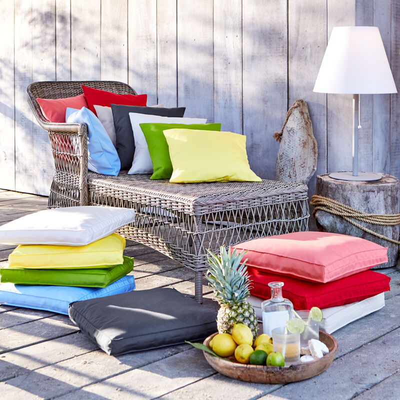 Outdoor-Sitzkissen (gefüllt): lichtecht und fleckenabweisend in sommerlichen Farben Bild 3