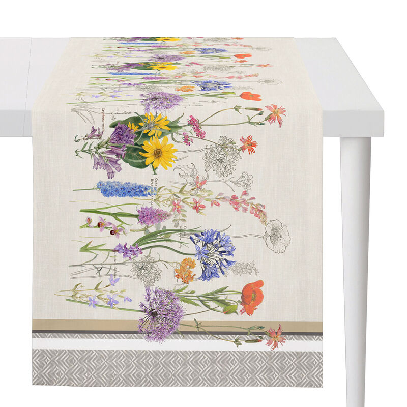 Einladender Tischläufer mit Wildblumenmotiv Bild 3