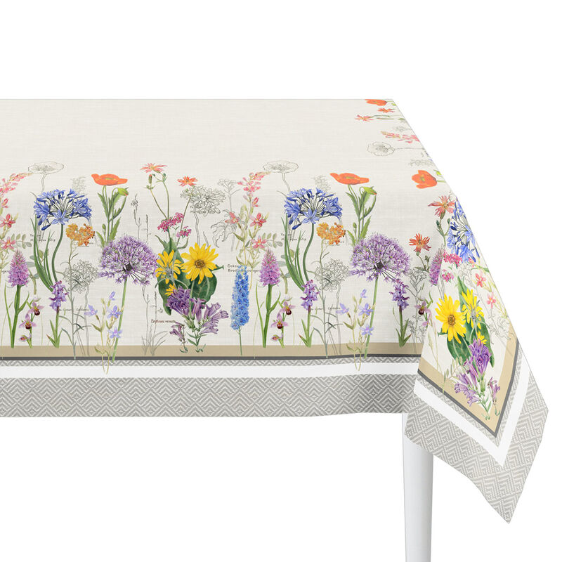 Einladende Tischdecke mit Wildblumen-Bordüre Bild 3