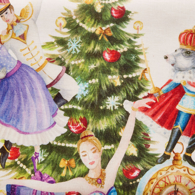 Nobler Leinen-Tischlufer mit weihnachtlichen Nussknacker-Motiven, Tischdecke, Tafeldecke, Tischwsche, Tischlufer Bild 2