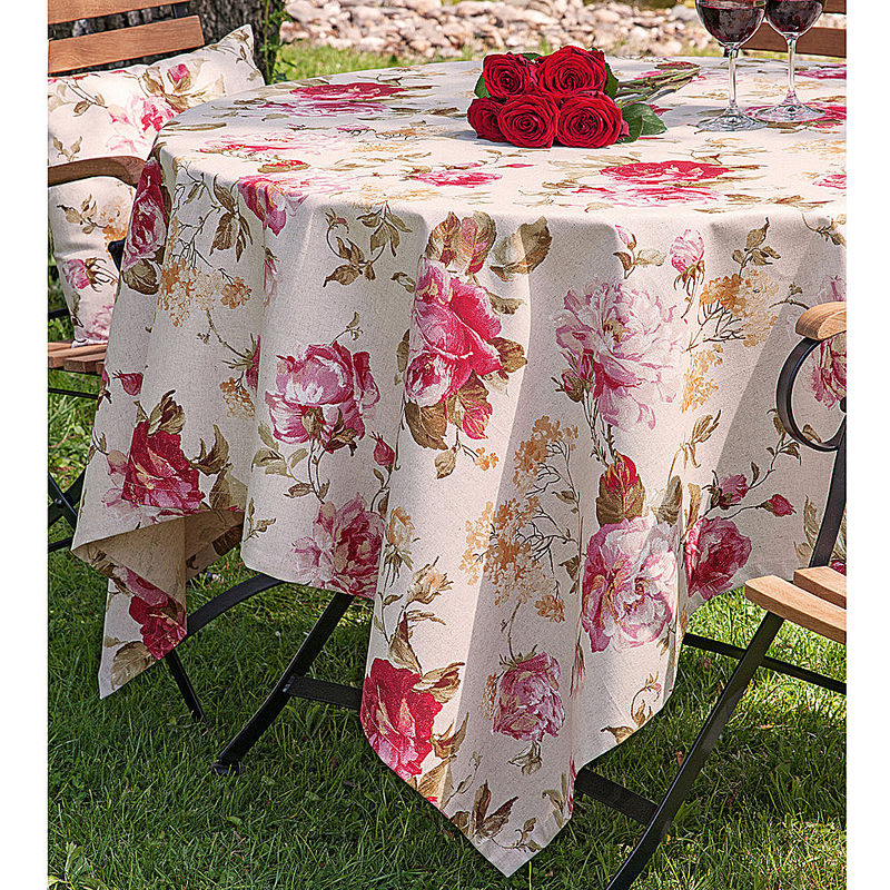 Tischdecke: Romantische englische Rosenmotiv-Tischwsche Bild 2