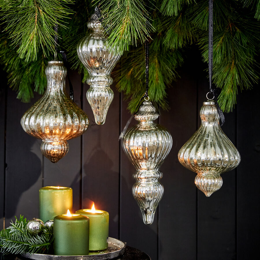 Bauchige Glasornamente zum Aufhngen, Dekoration, hngende Kugeln, Weihnachtsschmuck Bild 2