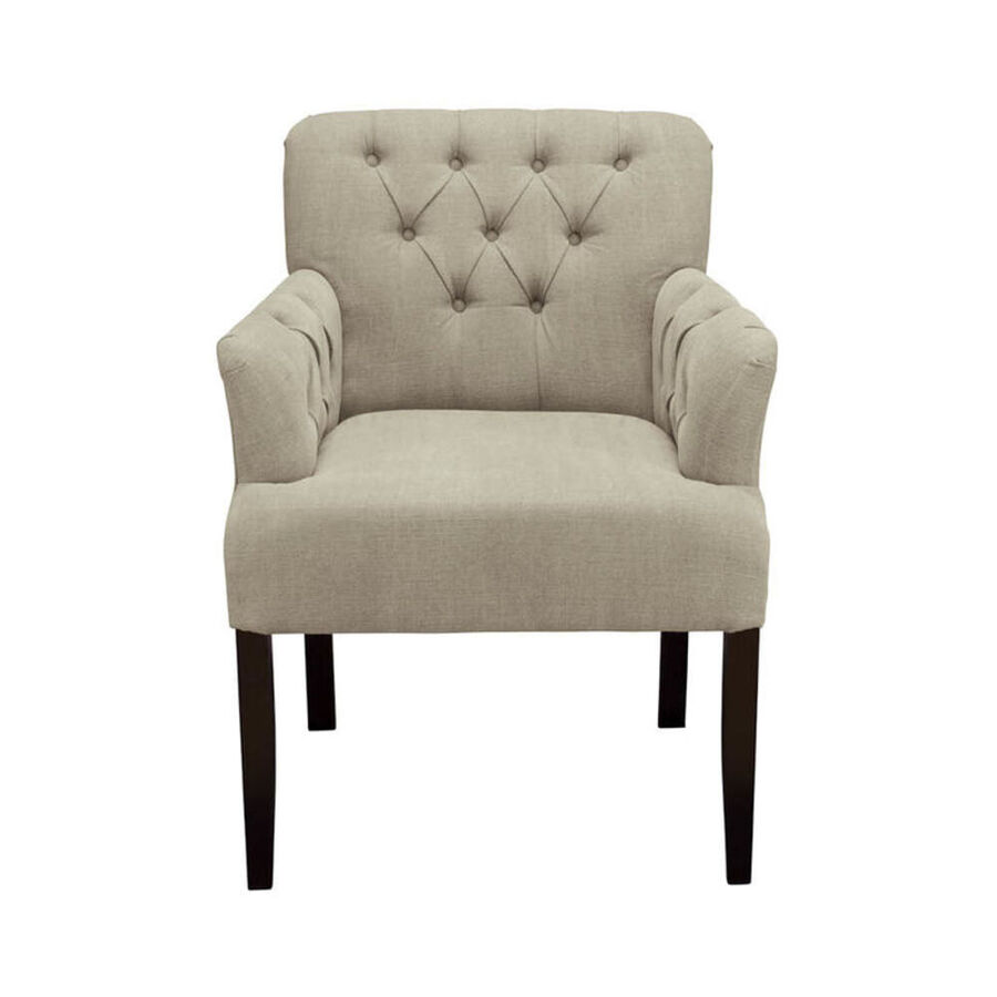 Nobler Chesterfield Sessel in Stoffvariante Samt mit Armlehne Bild 3