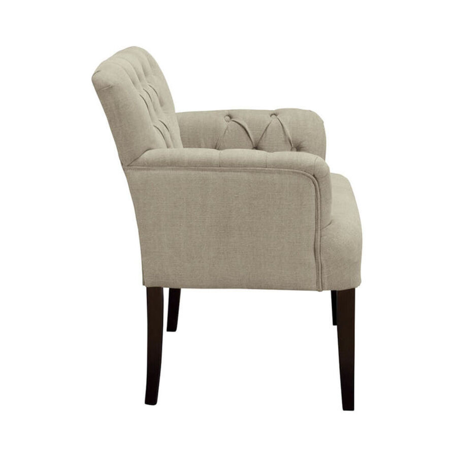 Nobler Chesterfield Sessel in Stoffvariante Samt mit Armlehne Bild 4