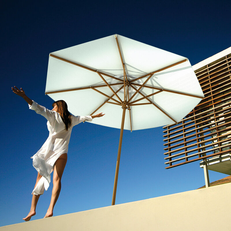Stilvoller runder Sonnenschirm aus Bella Italia Bild 4