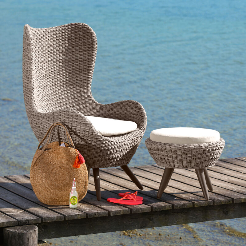 Wetterfester Lounge-Sessel aus innovativem Materialmix, Gartenstuhl, Gartensessel Bild 2