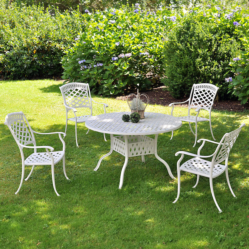 Eleganter Gartenstuhl aus 100 % wetterfestem Aluguss Bild 2