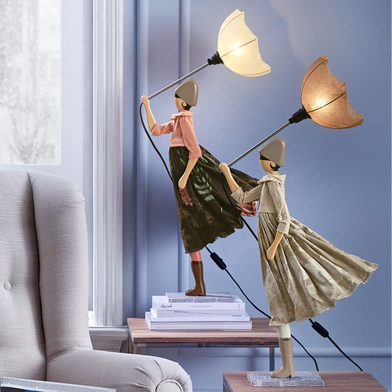 Handgearbeitete Designer Lampe aus griechischer Manufaktur, naturfarbene Version Bild 2