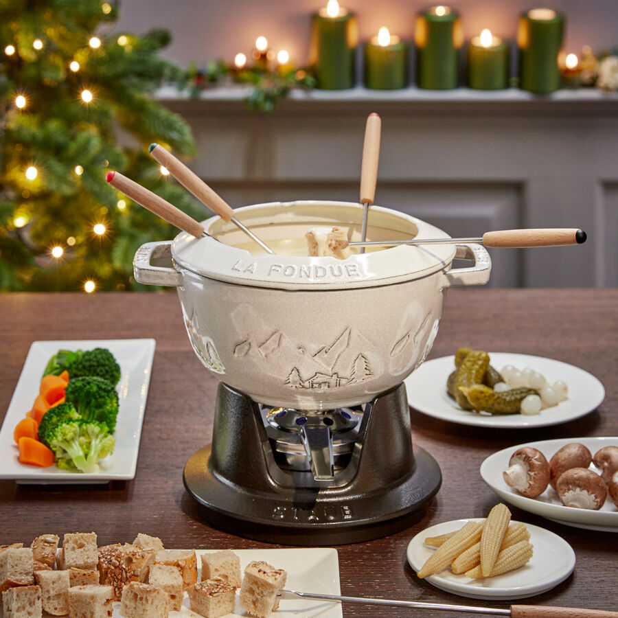 Multifunktionales Guss-Fondue Set: Fr Schokoladen-, Kse- oder klassisches Fondue Bild 2