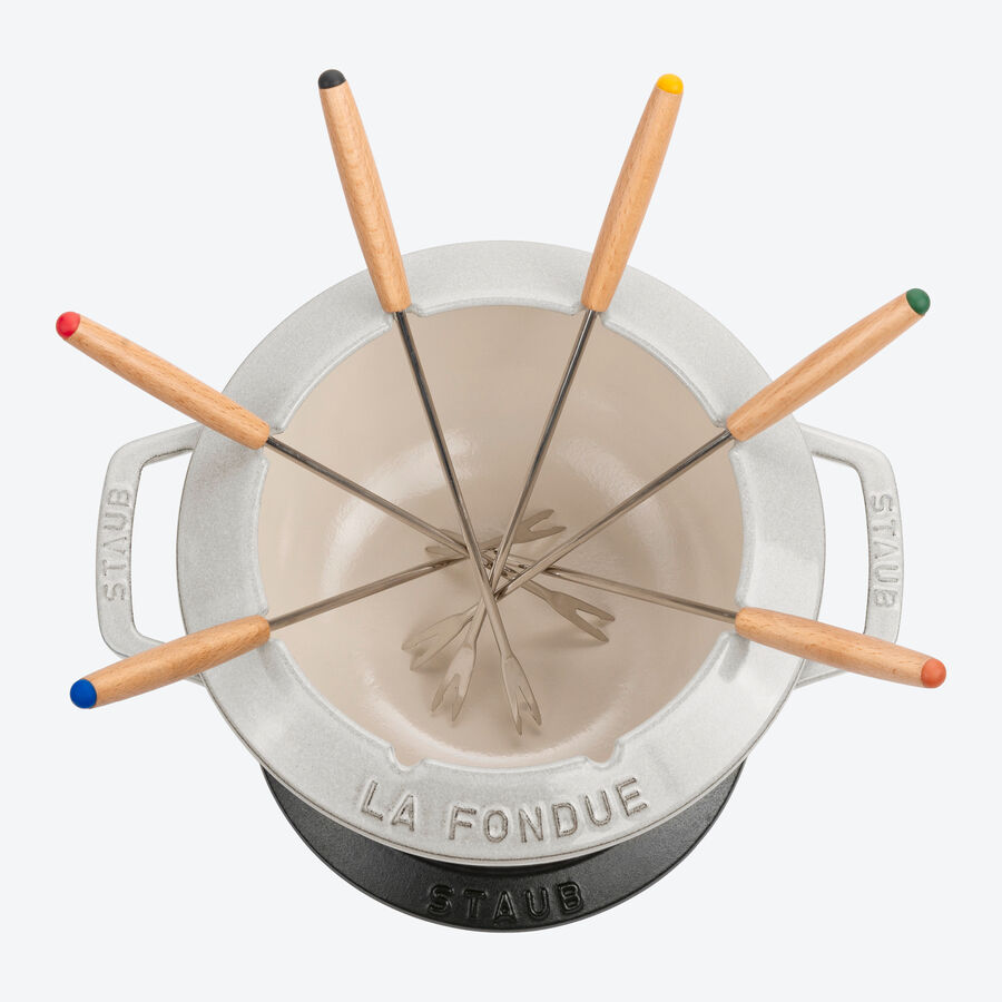 Multifunktionales Guss-Fondue Set: Fr Schokoladen-, Kse- oder klassisches Fondue Bild 4