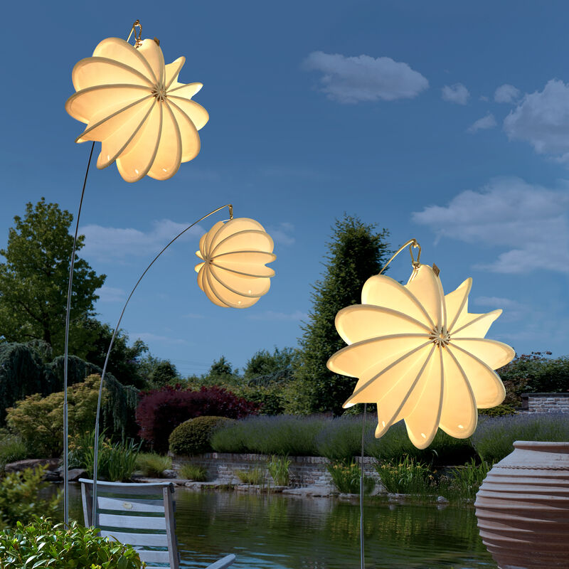 Wetterfester LED-Solar-Lampion frs ganze Jahr, Gartenlampion, Gartenlaterne, Laterne, Lampenschirm Bild 3