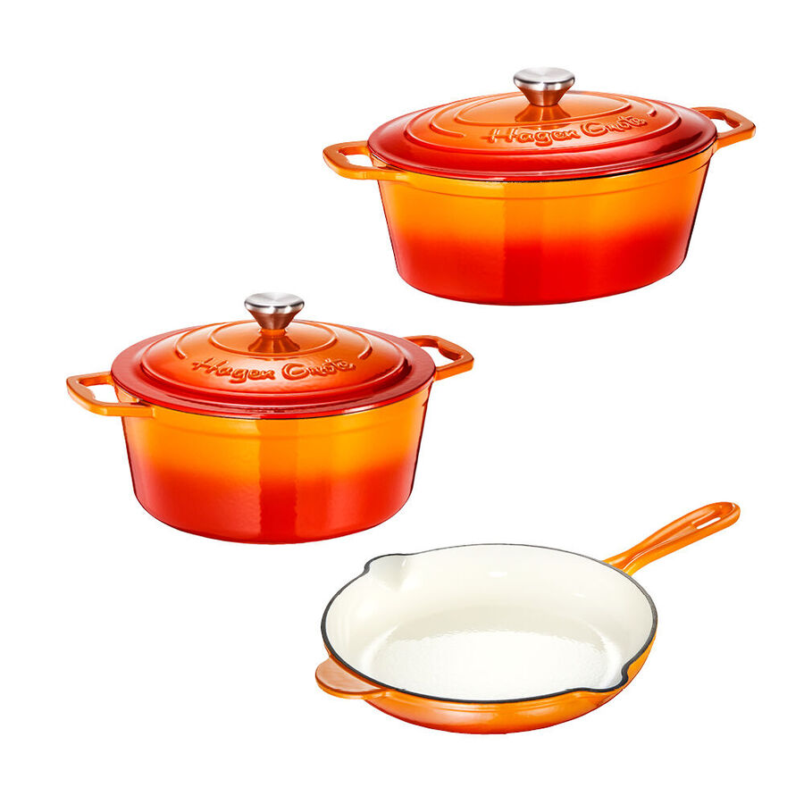3-teiliges Gusseisen-Topfset