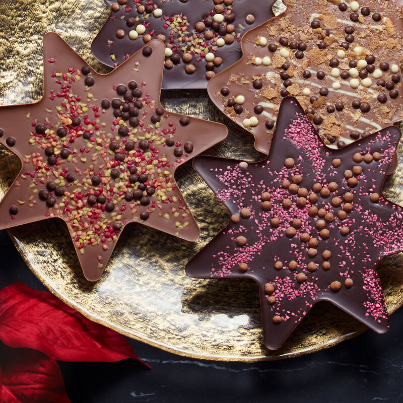 Weihnachtliche Schokoladentafeln in Sternform Bild 2