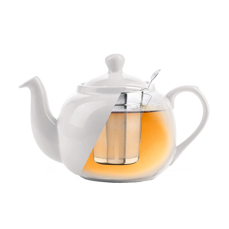 Tropft nicht: Teekanne im englischen Design mit Edelstahl-Filtereinsatz Bild 2
