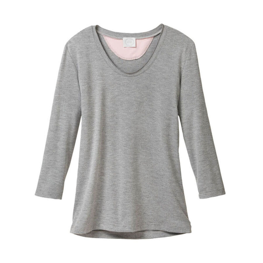 Graues TShirt mit 3/4 Arm für Workout, Wellness und den Alltag Julia Grote Österreich Shop