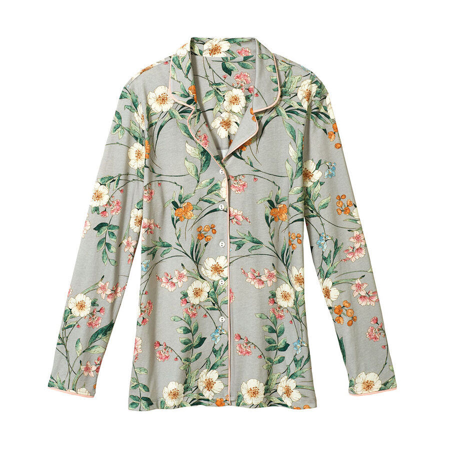 Femininer Pyjama aus flieendem Baumwoll-Modal-Mix Bild 2