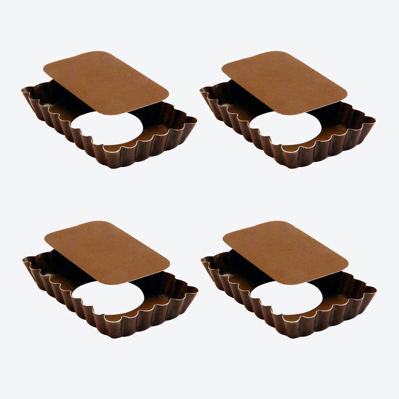 Eckige Liftboden-Tartelettförmchen: Zartes Gebäck leicht aus der Form lösen Bild 2
