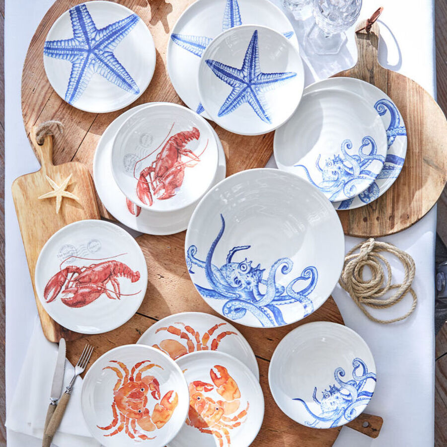 Maritime Salatteller fr Vorspeisen, Fisch und delikate Meeresfrchte Bild 2