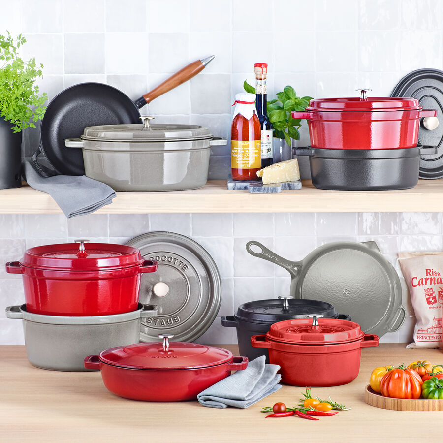 Franzsische Staub Cocotte oval mit zustzlichem Gratis-Tierknauf Bild 2