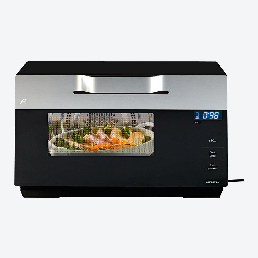 Backofen-Innovation: Groraum-Mikrowelle ohne Drehteller, Heiluft, Grill Bild 3