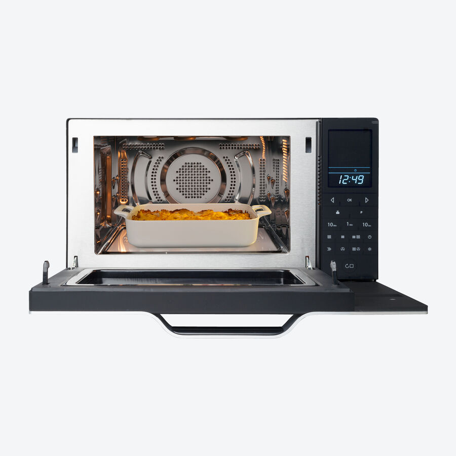 Backofen-Innovation: Groraum-Mikrowelle ohne Drehteller, Heiluft, Grill Bild 4