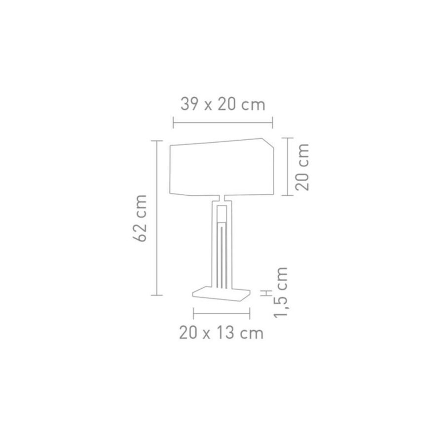 Elegante Tischleuchte gro in geradliniger Form Bild 3