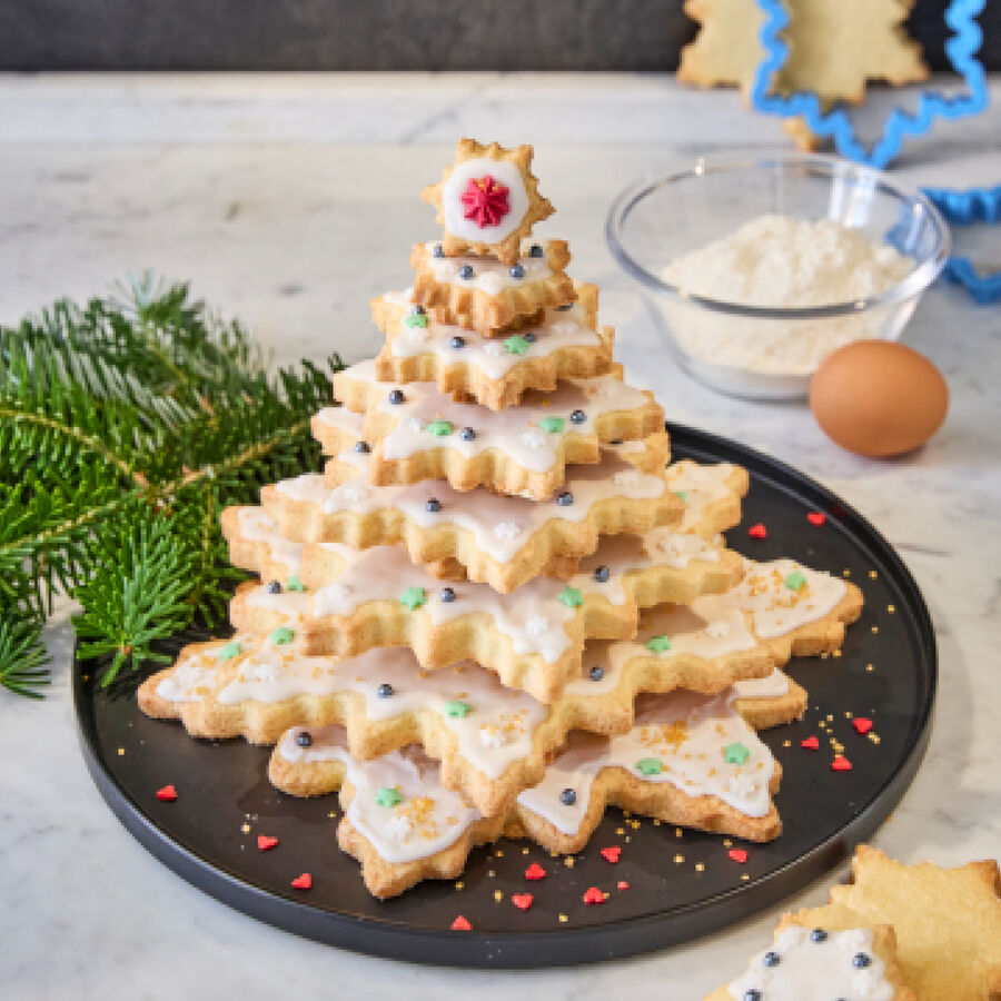 Keksausstecher-Set: Winterliche Schneeflocken werden zum 3D-Tannenbaum, Ausstechformen, Pltzchenausstecker, Keksformen Bild 2