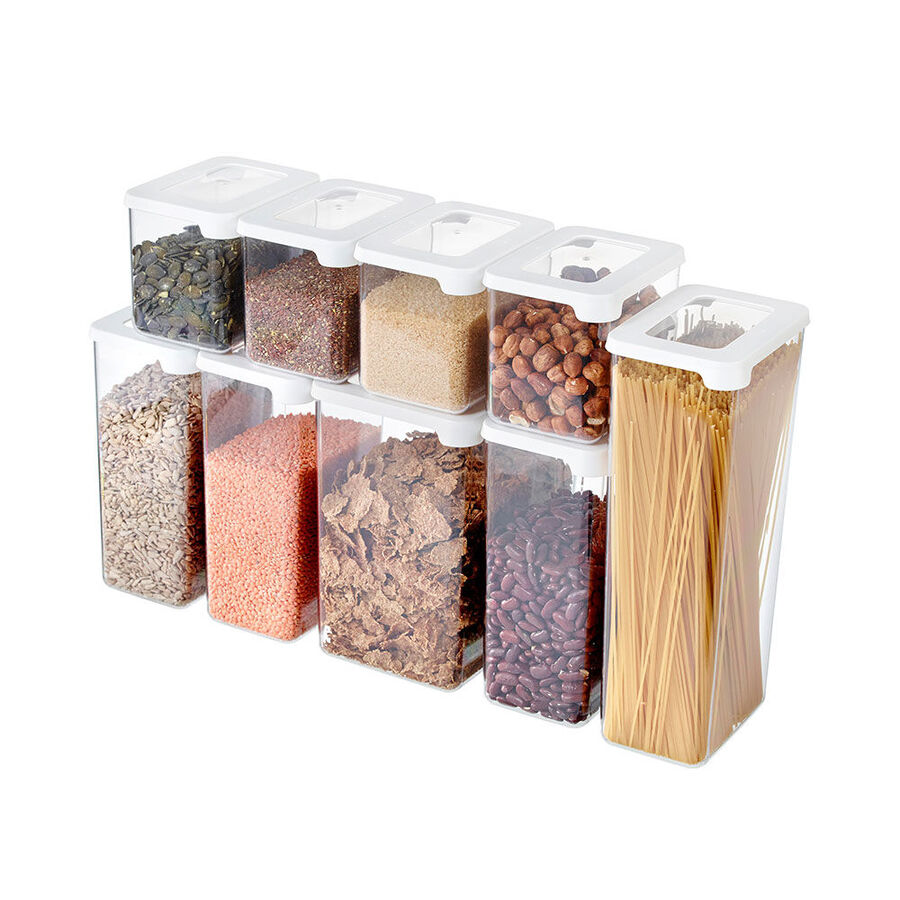 3-tlg. Set: Platzsparende Trockenvorratsbehlter mit Durchblick und Aromaschutz Bild 5