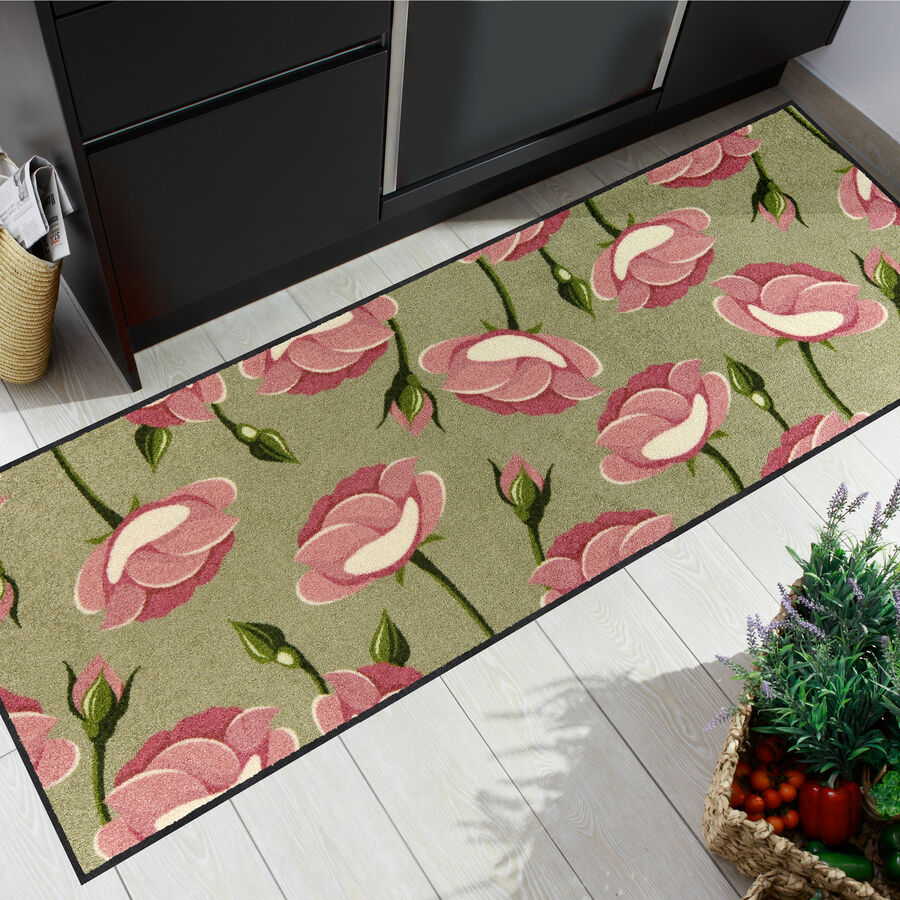 Kchen-Spezialmatte im exklusiven Rosen-Design schont Bden und Gelenke Bild 2