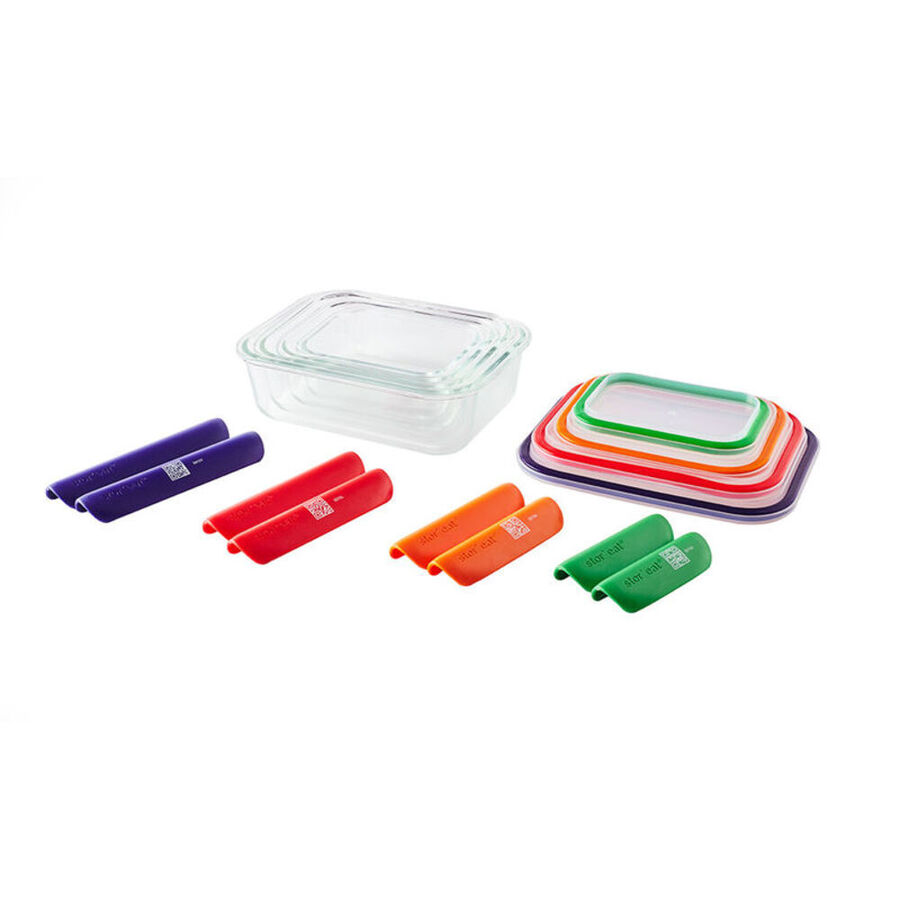 4-tlg. Set: Vorratsdosen mit QR-Code - immer wissen was im Kühlschrank