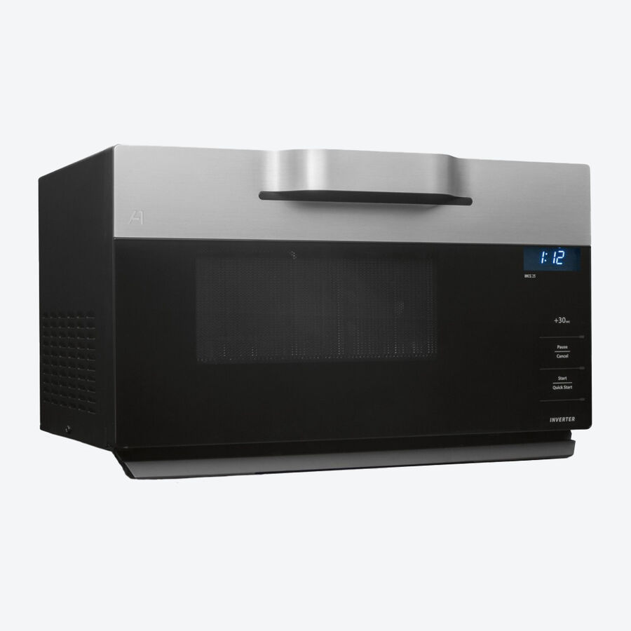 Backofen-Innovation: Groraum-Mikrowelle ohne Drehteller, Heiluft, Grill