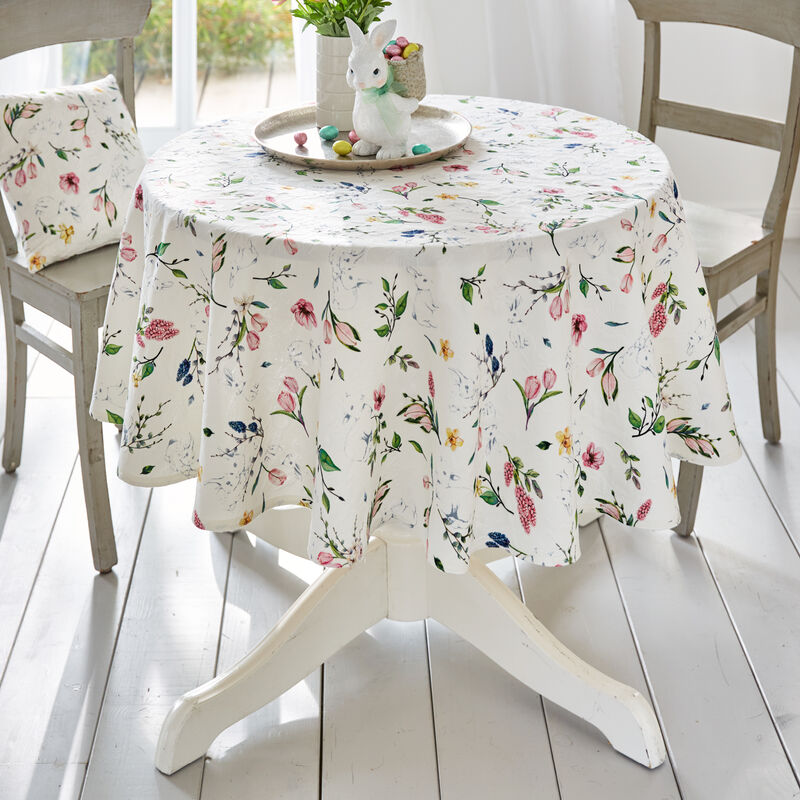 Elegante Tischdecken österlich bedruckt auf hochwertigem Matelassé