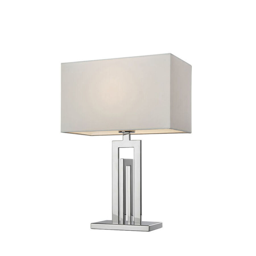 Elegante Tischleuchte gro in geradliniger Form