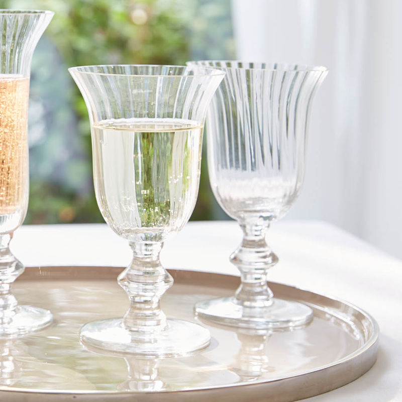Elegante mundgeblasene Wein- oder Wasser Relief-Gläser für den täglichen Gebrauch