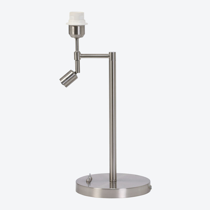 Eleganter Tischlampenfuß mit LED-Leselampe zum Kombinieren, Tischleuchte, Nachttischlampe, Schirmlampe