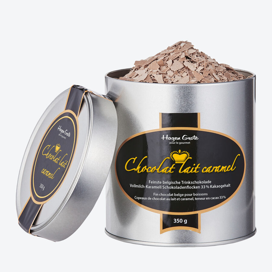 Feinste belgische Trinkschokolade lait caramel (Vollmilch-Karamell)