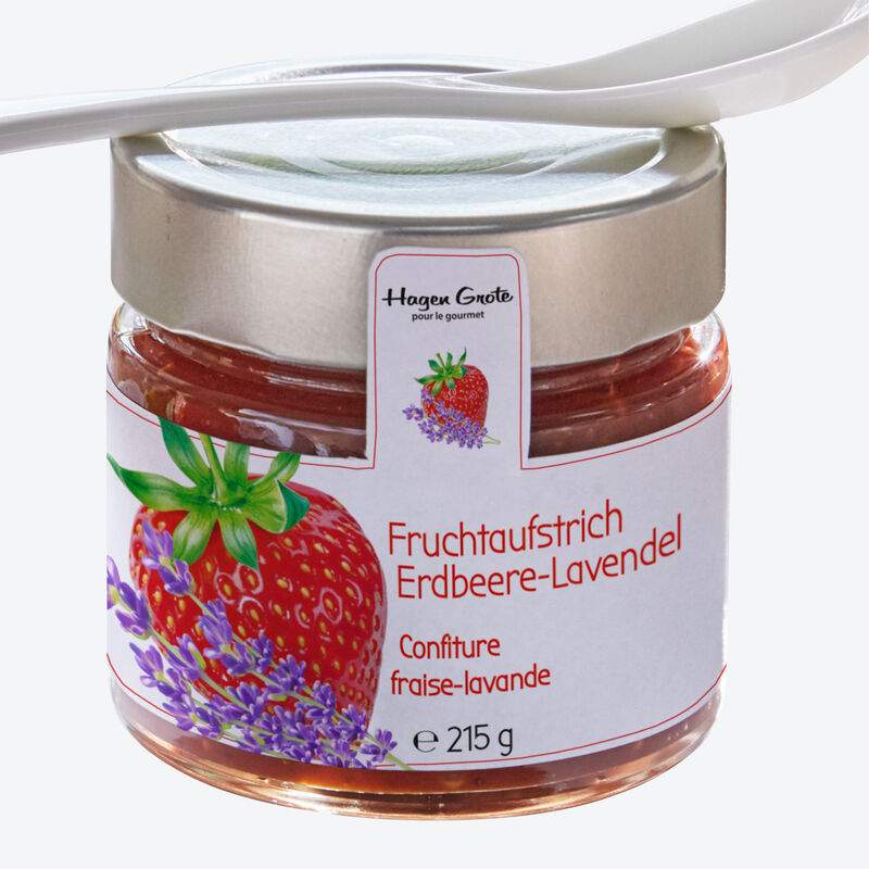 Fruchtaufstrich Erdbeer-Lavendel: 71 % Fruchtanteil und natürliche Süße