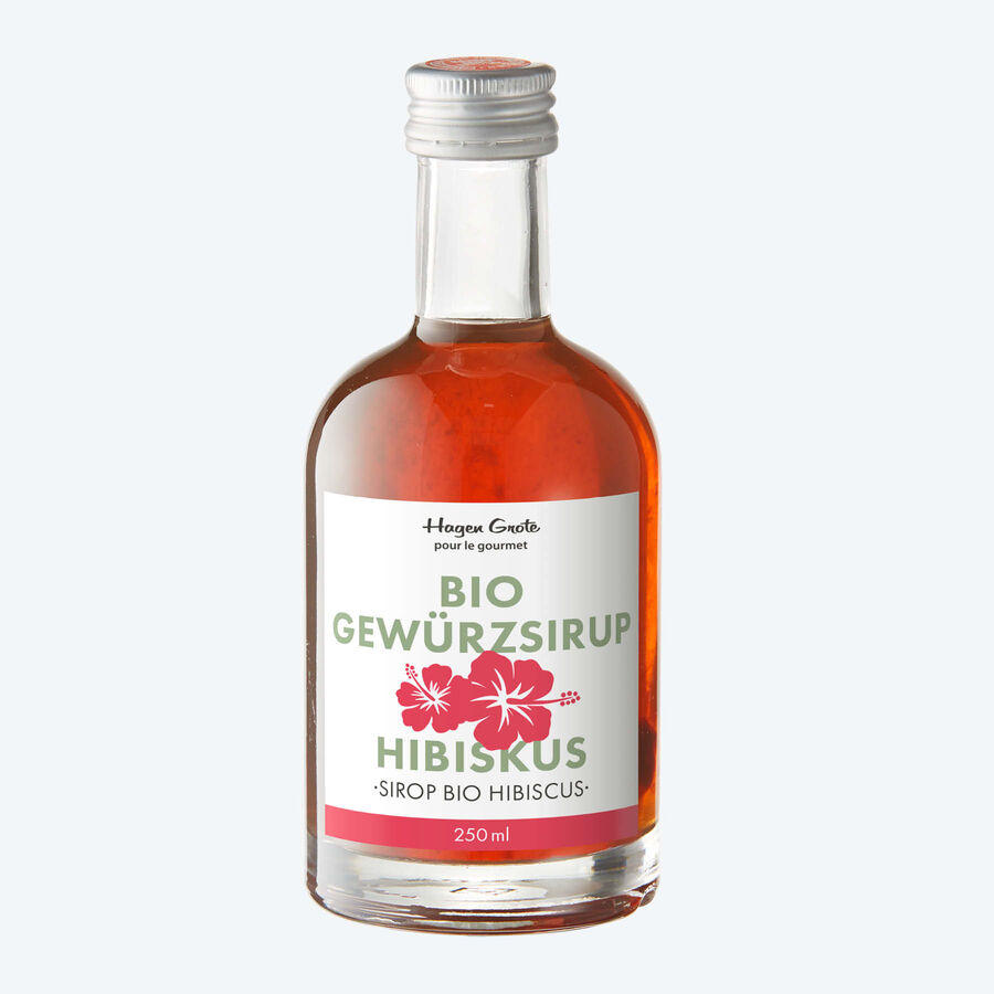 Hocharomatischer provenzalischer Hibiskus-Bio-Gewrzsirup bereichert Getrnke und Speisen