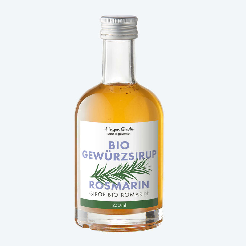 Hocharomatischer provenzalischer Rosmarin-Bio-Gewürzsirup bereichert Getränke und Speisen