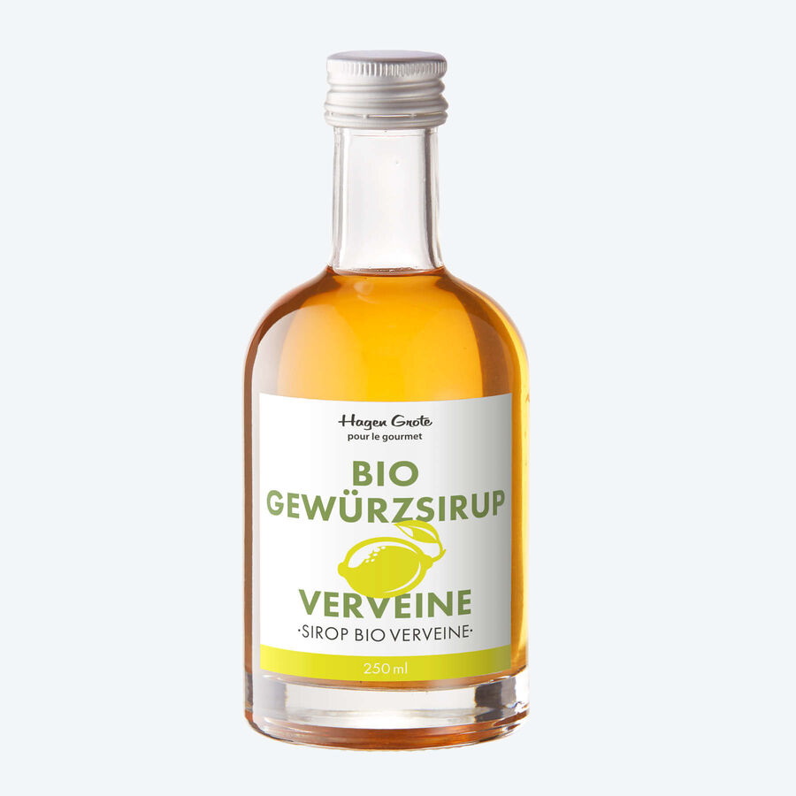 Hocharomatischer provenzalischer Verveine-Bio-Gewrzsirup bereichert Getrnke und Speisen