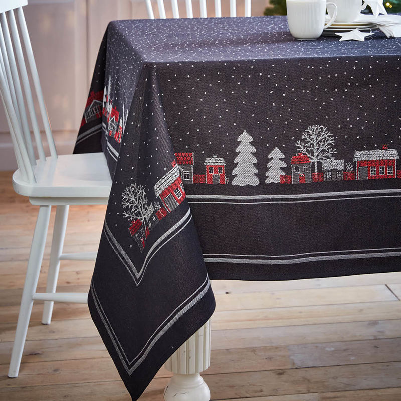 Hyggelige Winter-Tischdecke aus schwedischer Manufaktur