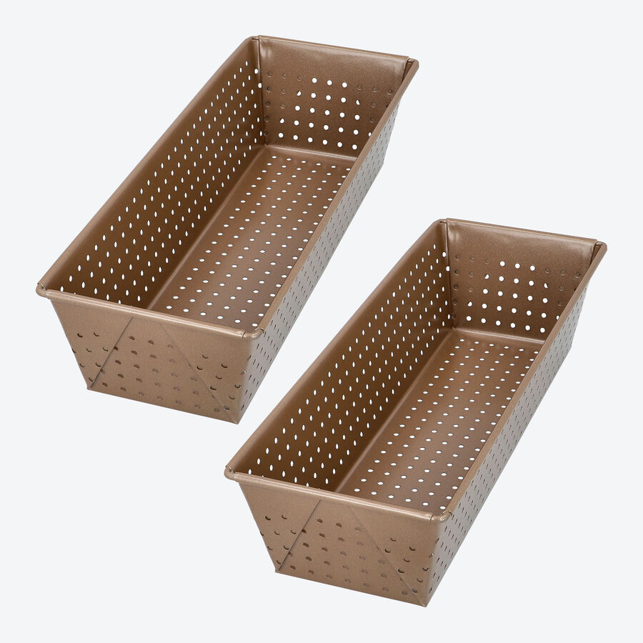 Knusprig-krosse Brote gelingen perfekt in gelochter Backform, Brotbackformen, Brotbackform, Kastenform