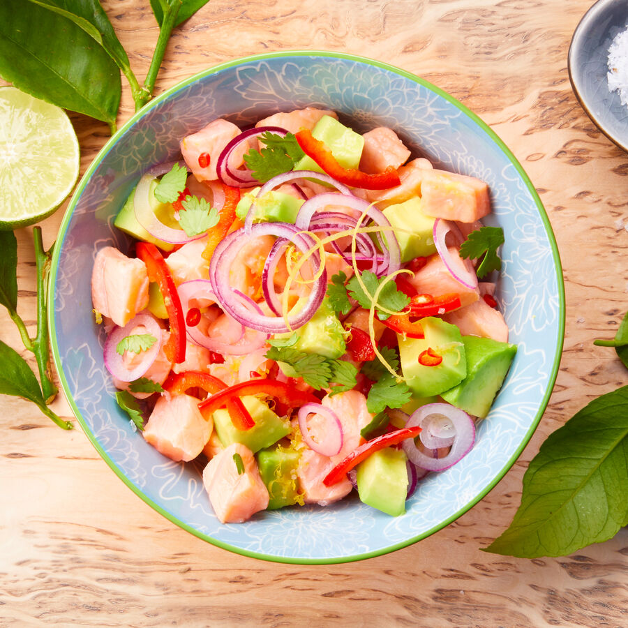 Lachs-Avocado-Ceviche