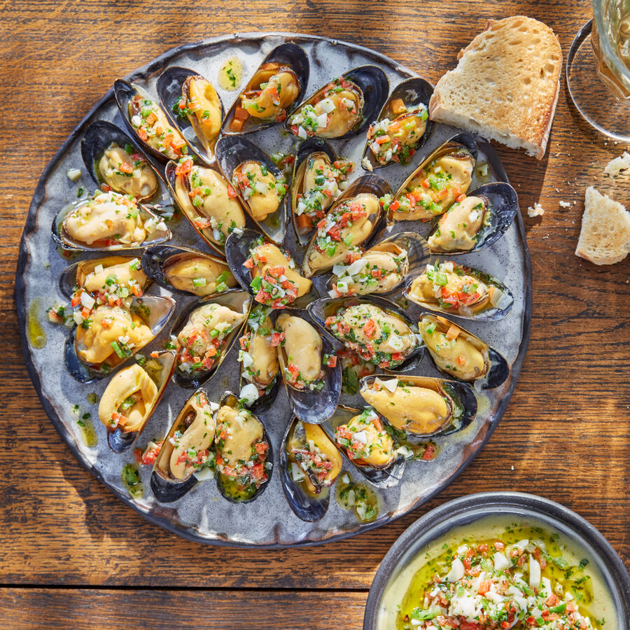 Mejillones a la Vinagreta - Miesmuscheln in Vinaigrette