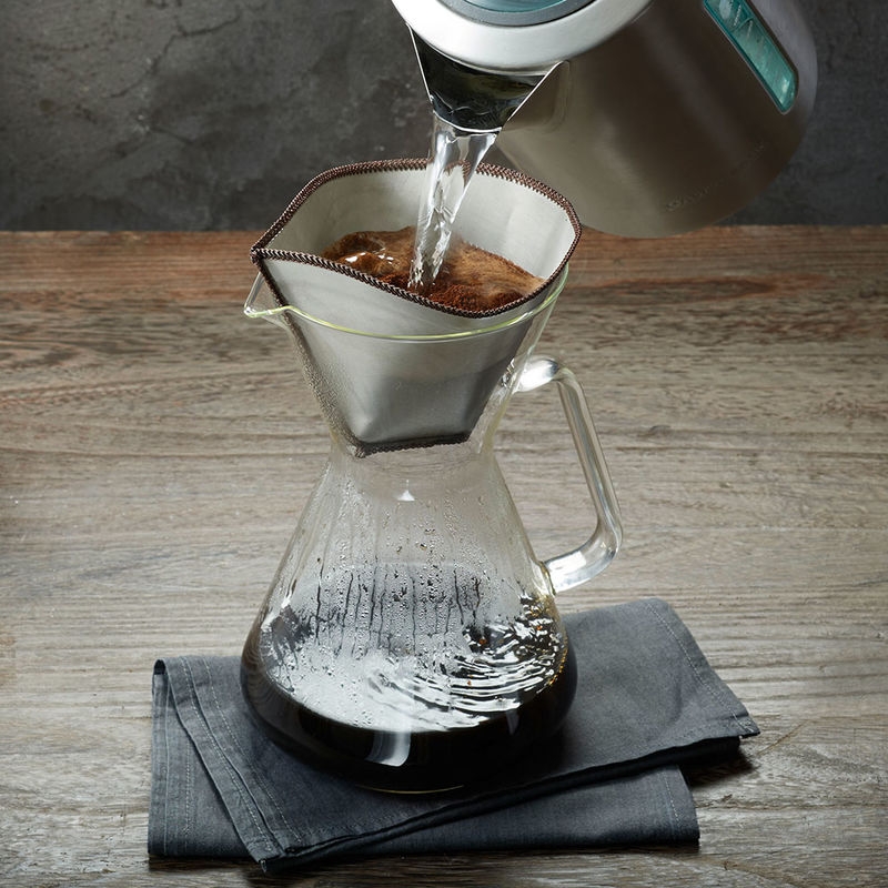 Mikrofeiner Edelstahl-Kaffeefilter: Köstlicher Kaffee ohne Bitterstoffe, kein Papiermüll
